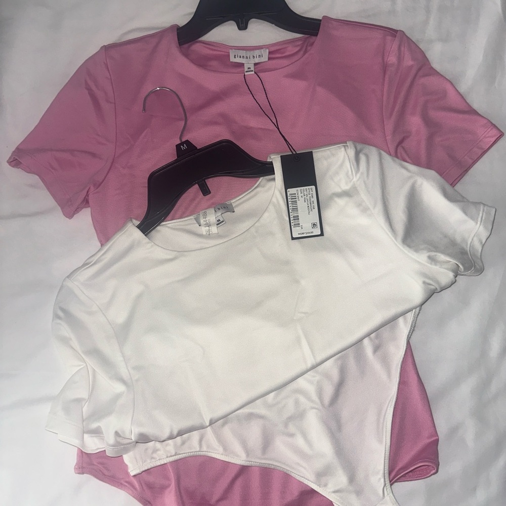 TWO Gianni Bini women's Satin Bodysuits